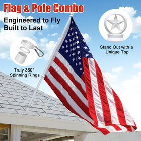 Hangmaicome embroidered 3x5 flag with fade-resistant colors for long-lasting patriotism.
