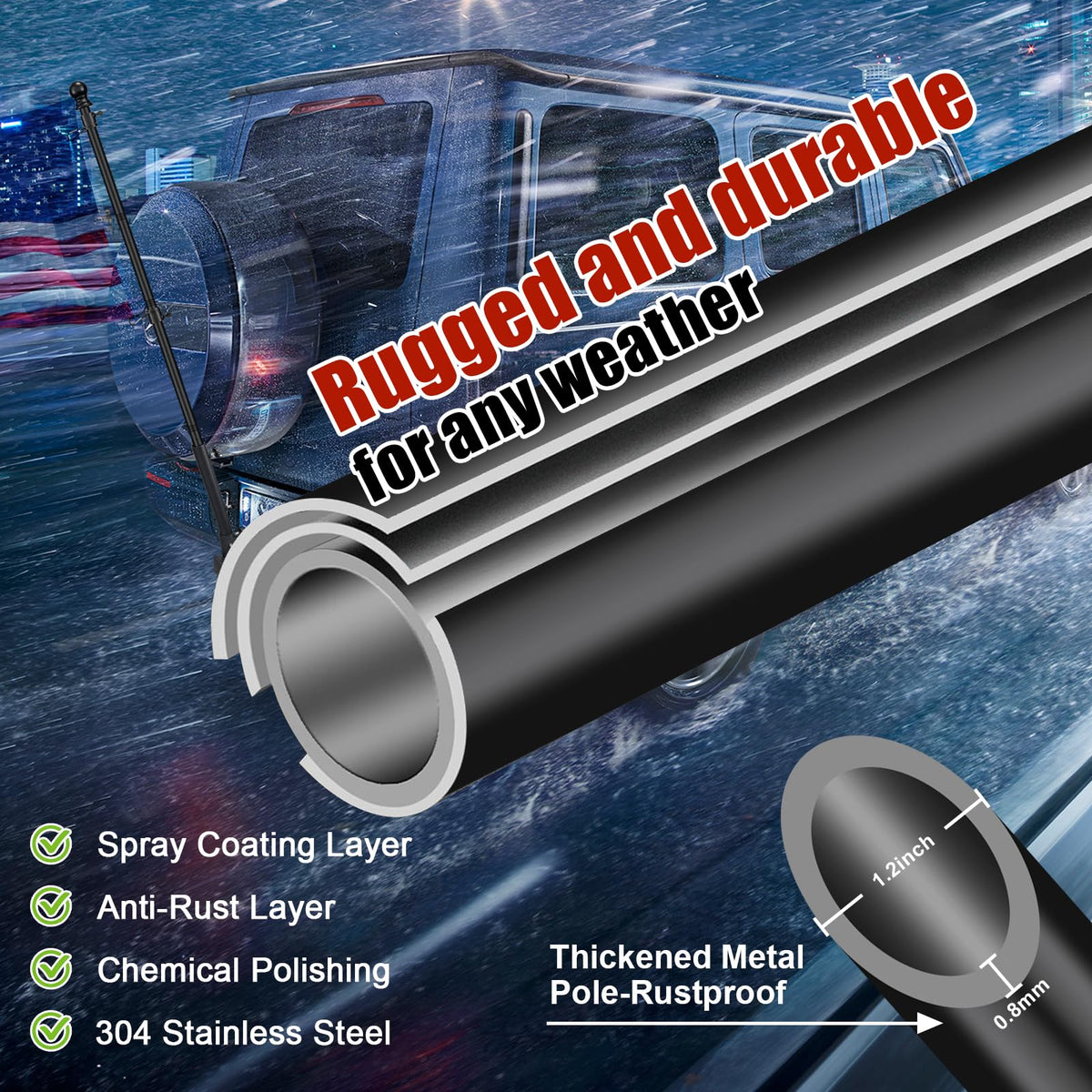 HANGMAICOME 18-inch hitch insert boosts stability for wobble-free towing