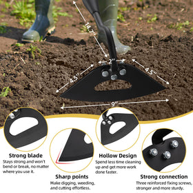 HANGMAICOME hollow design prevents soil clogging for smooth weeding.