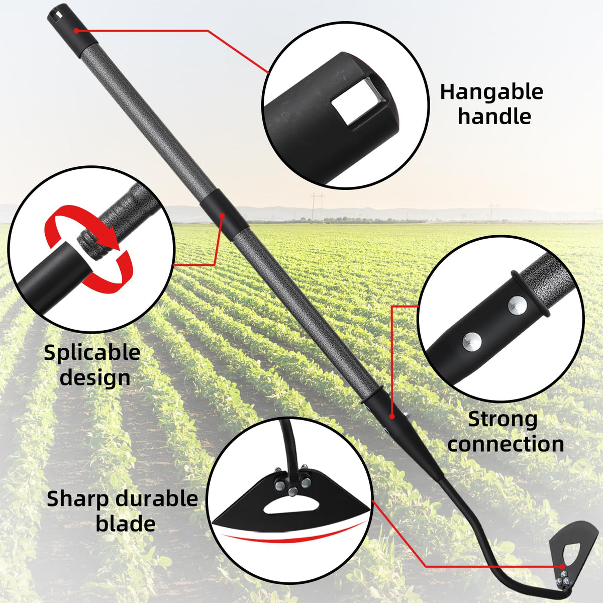 HANGMAICOME standing-weeding capability reduces bending and back strain.