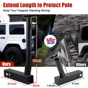 HANGMAICOME stainless steel flagpole supports durable weather-ready performance