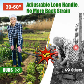 HANGMAICOME steel handle provides strength and extended reach in the garden.