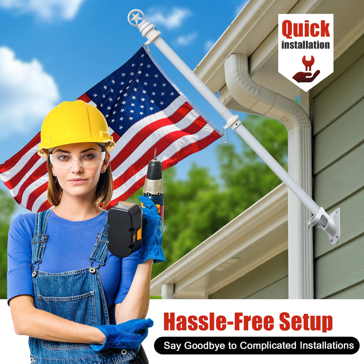 Hangmaicome tool-free installation lets you set up quickly for holidays.