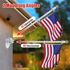 Hangmaicome weather-ready flagpole withstands wind and rain through seasons.