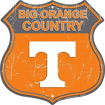 Hangtime Big Orange Country route sign 12x12 aluminum wall mount for indoor or outdoor display