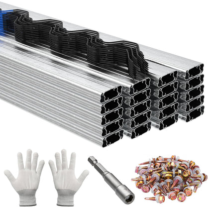 Hannger greenhouse kit contents with screws and gloves for easy setup