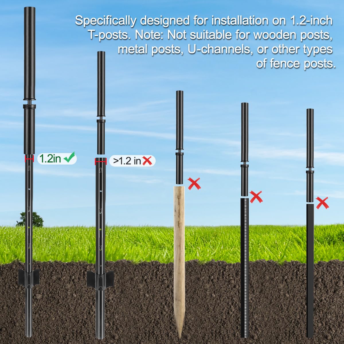 hannger T Post Driver weighs 5lb for easy handling during installation