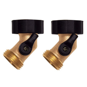 Hanobo brass garden hose elbow valve connector shows angled fitting for easier watering