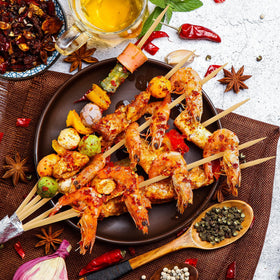 HANSGO skewers with smooth surface minimize splinters.