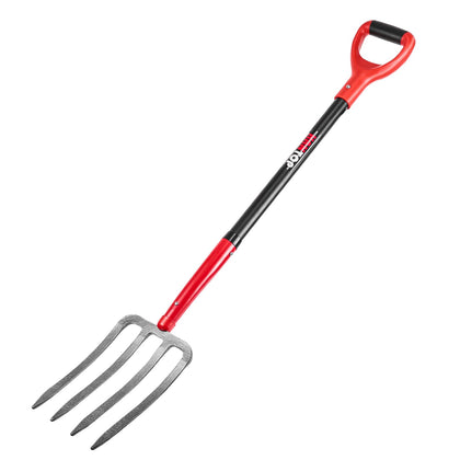 HANTOP 4-tine digging fork ready for turning soil and moving mulch.