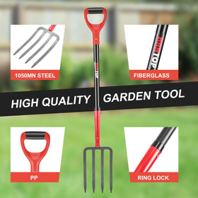 HANTOP 43-inch length extends reach for standing garden work.