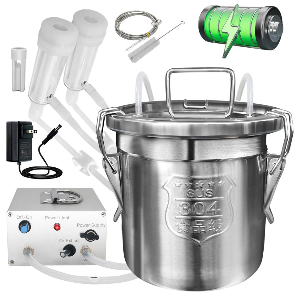 Hantop 6L goat milking machine front view for easy operation