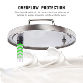 Hantop 6L milk bucket with check valve prevents backflow