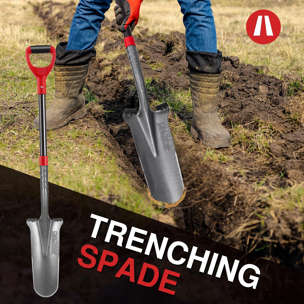 HANTOP D-shaped non-slip grip ensures comfortable control