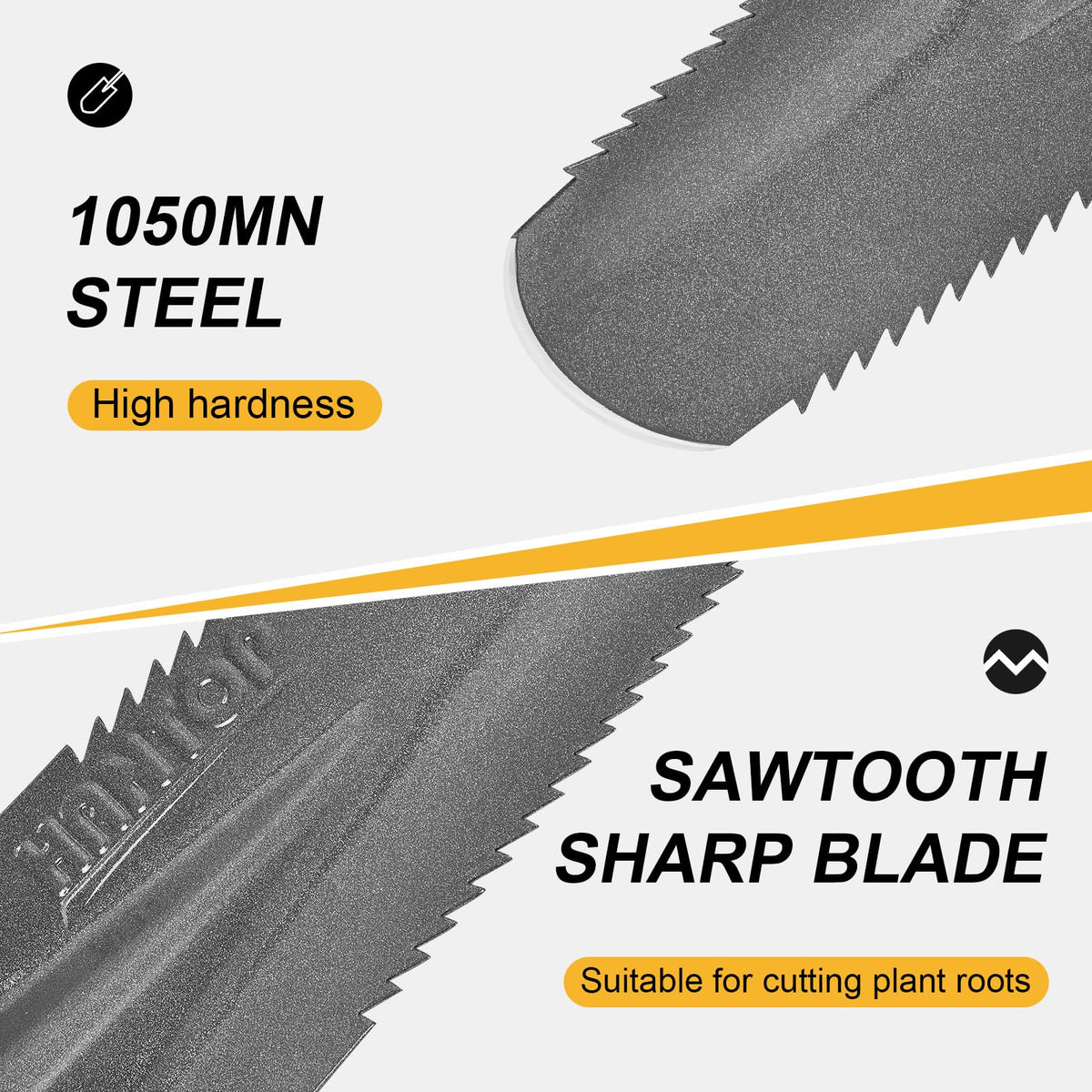 HANTOP 44-inch spade blade in action for trenching