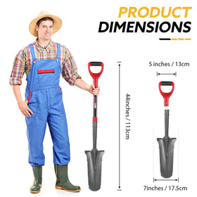 HANTOP shovel serrated edge cutting roots and clods