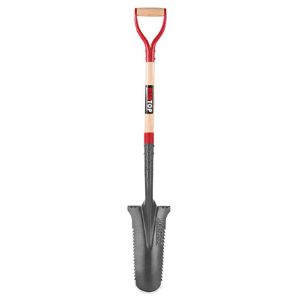 HANTOP Drain Spade with Teeth blade for easy digging and root cutting