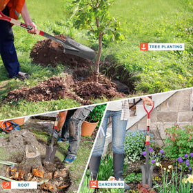 HANTOP Drain Spade transplanting live trees with teeth for root work