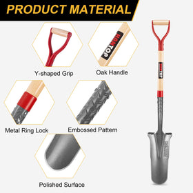 HANTOP spade with wide pedals offering anti-slip stability
