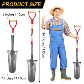HANTOP drain spade wooden handle showing comfortable grip for digging