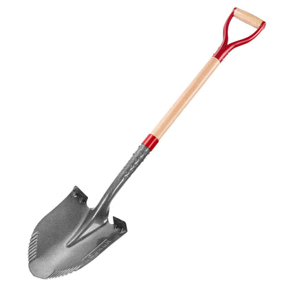 HANTOP garden shovel with round head for durable soil digging