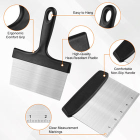 HANWRAPS dough cutter measuring scale ensures precise pastry cuts.
