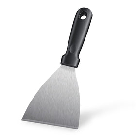 HANWRAPS griddle scraper angled blade for quick, precise flips on flat tops