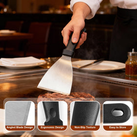 HANWRAPS non-slip handle provides comfortable grip during long cooking sessions