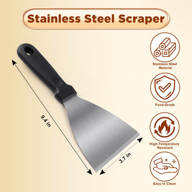 HANWRAPS stainless steel body offers durable performance for grills and stir-fry