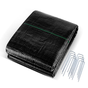 HANWRAPS weed barrier fabric 3ft-25ft shields soil from weeds and preserves moisture.