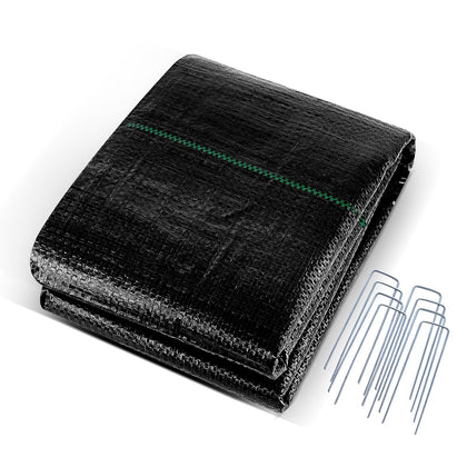 HANWRAPS weed barrier fabric 3ft-25ft shields soil from weeds and preserves moisture.