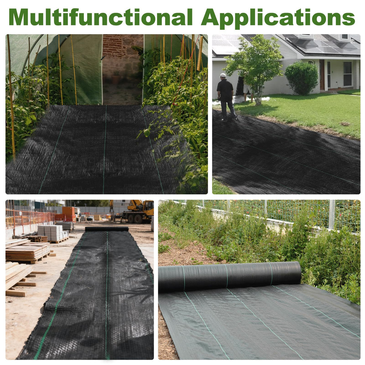 HANWRAPS weed barrier fabric suitable for driveway bases and erosion control.