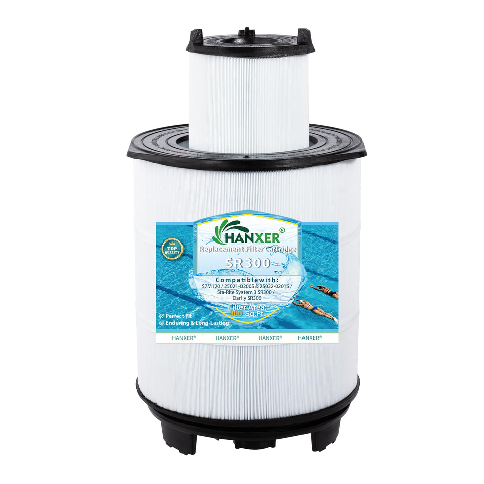 HANXER System 3 S7M120 inner filter close-up showing trilobal filtration capturing fine debris for clear water