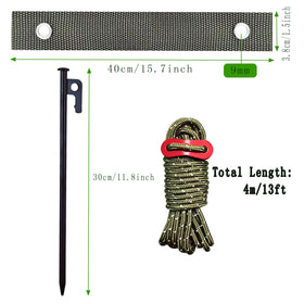 HanyHere tree stake kit green strap 15.75in promotes straight, healthy trunk alignment.