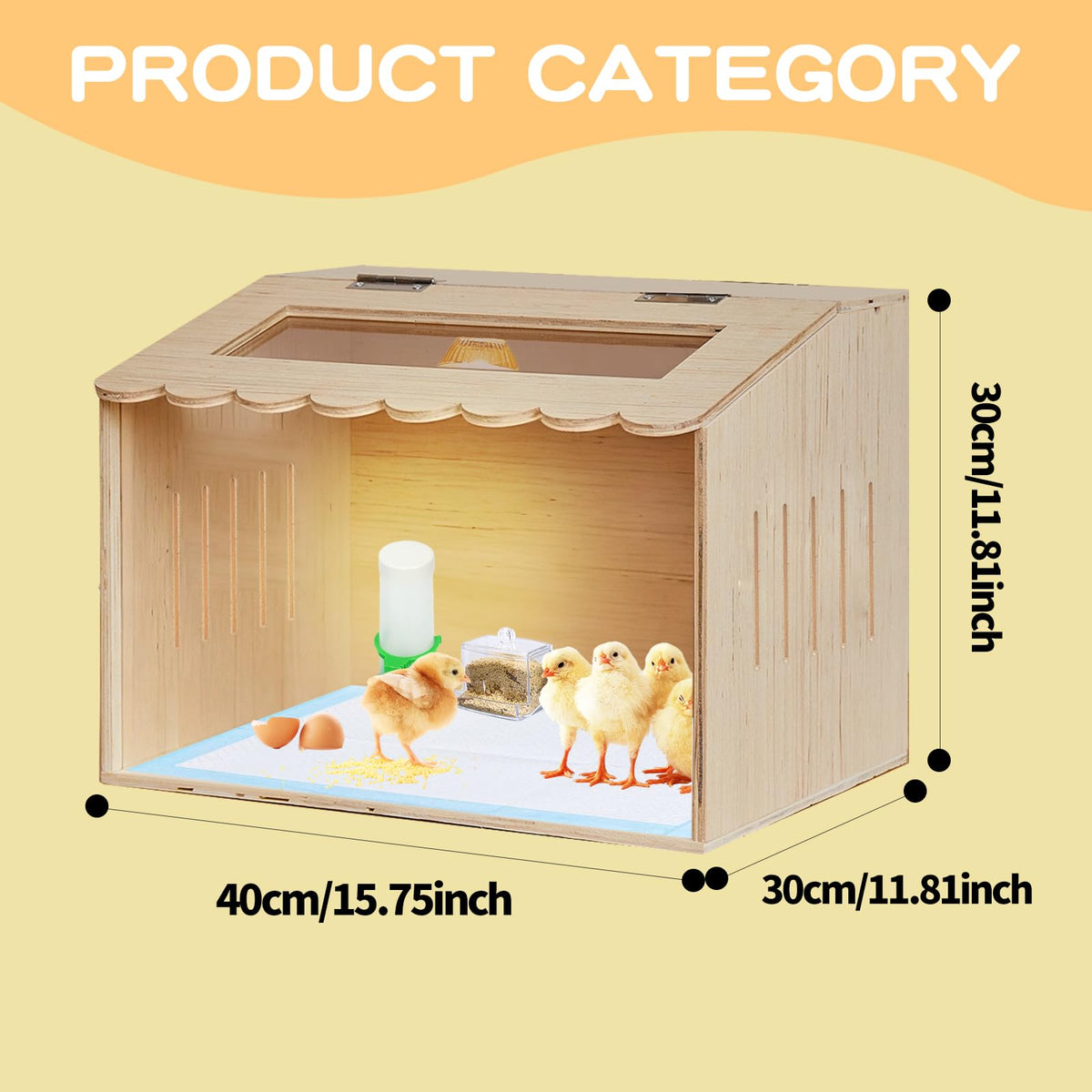 HaoCpetslian compact dimensions fit in small spaces while housing multiple chicks.