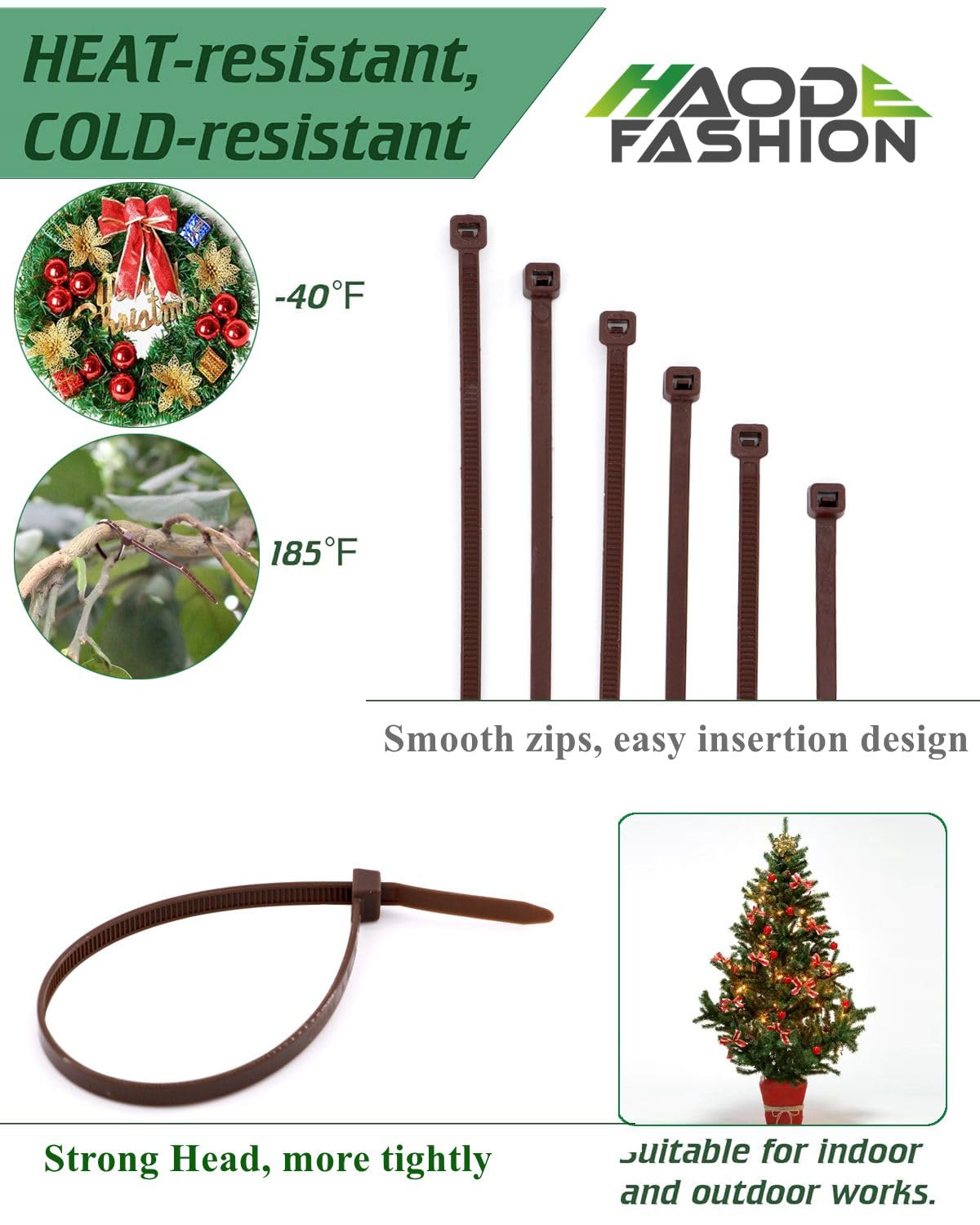 HAODE FASHION nylon 66 cable tie, high strength for reliable DIY projects.