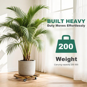 HAOIOKSC plant caddy wheels are scratch-proof to protect floors.