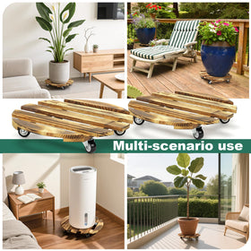 HAOIOKSC plant caddy supports heavy pots up to 200 lbs with smooth rotation.
