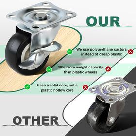 HAOIOKSC plant caddy with lockable wheels for stability on slopes.