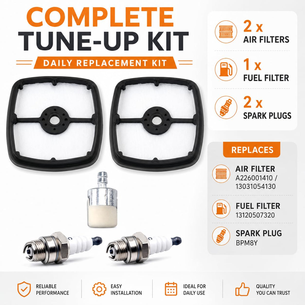 Haokixin Echo-compatible SRM tune-up kit fits SRM210–SRM265 for easy maintenance.