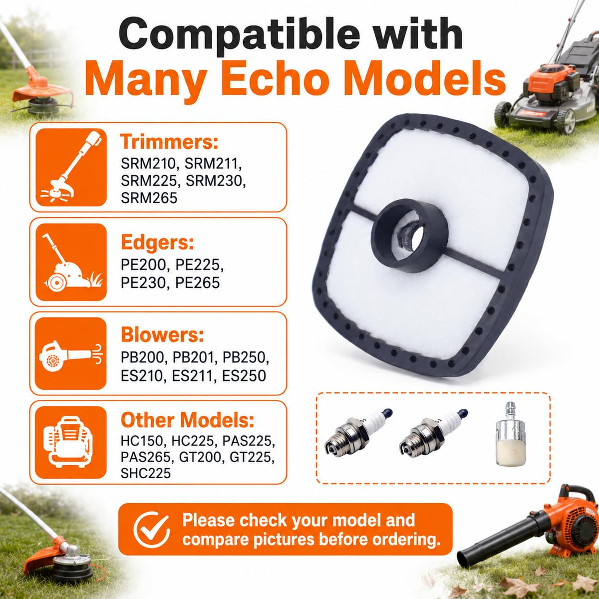 Haokixin weed eater blower kit supports common trimmer and blower models.