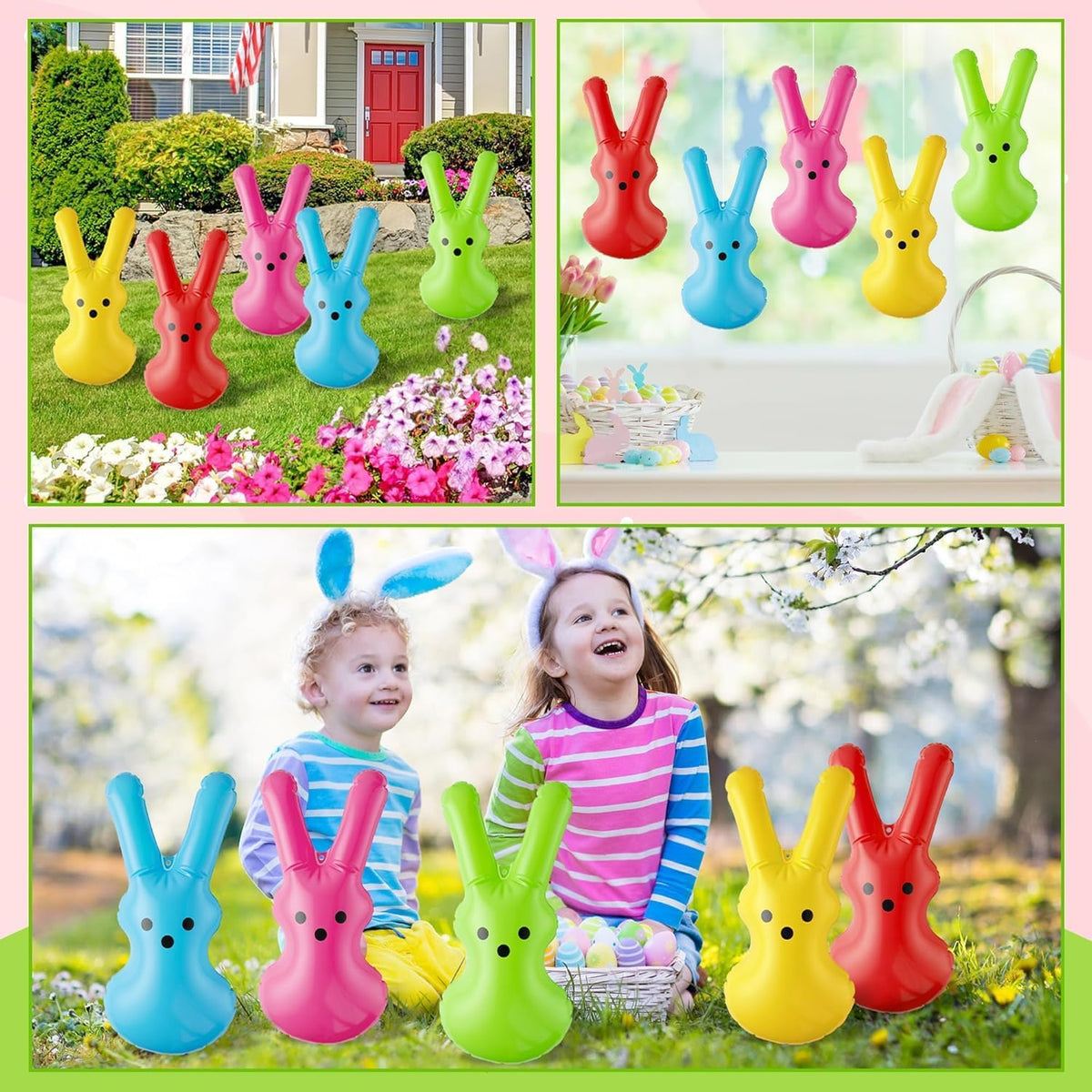 Haooryx inflatable bunny storage for easy deflate and compact storage.