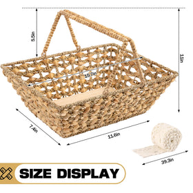 HAOPENGYOU lace-detail basket adds vintage charm while keeping contents secure