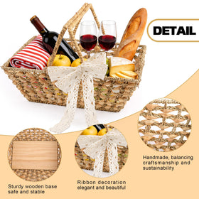 HAOPENGYOU multipurpose picnic basket doubles as home storage or decor