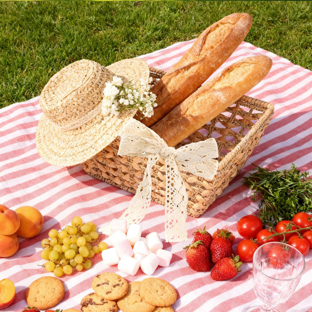 HAOPENGYOU outdoor-ready basket fits picnics, camping, and garden gatherings