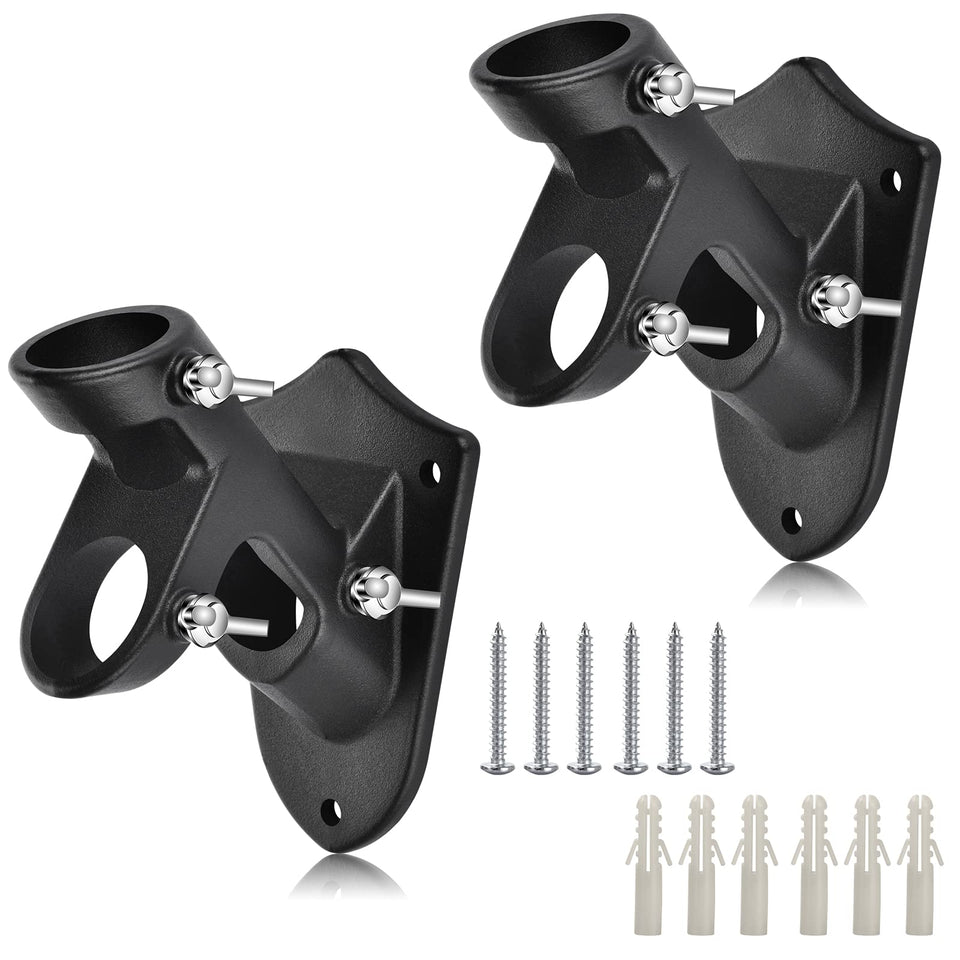 Haoridul flag pole holder outdoor mount front view demonstrates durable aluminum build for outdoor use.