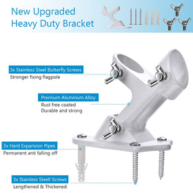 Haoridul heavy-duty aluminum bracket ensures sturdy wind resistance.
