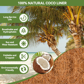 HAOVZRI half-moon liner fits most window boxes and baskets with adjustable edges.