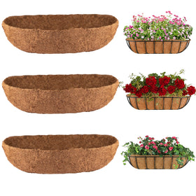 HAOVZRI coco liner for troughs 30in Set3 enhances drainage and aeration.