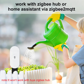Haozee sensor setup with Zigbee hub for seamless smart home integration.